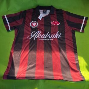 NWT BoxLunch Naruto Shippuden Akatsuki Regal Soccer Jersey Anime XL Red TV 06